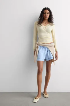 Ultralight Cashmere Lace Long Sleeve Shirt