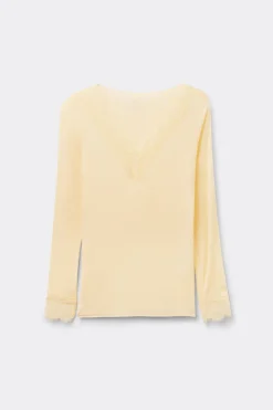 Ultralight Cashmere Lace Long Sleeve Shirt