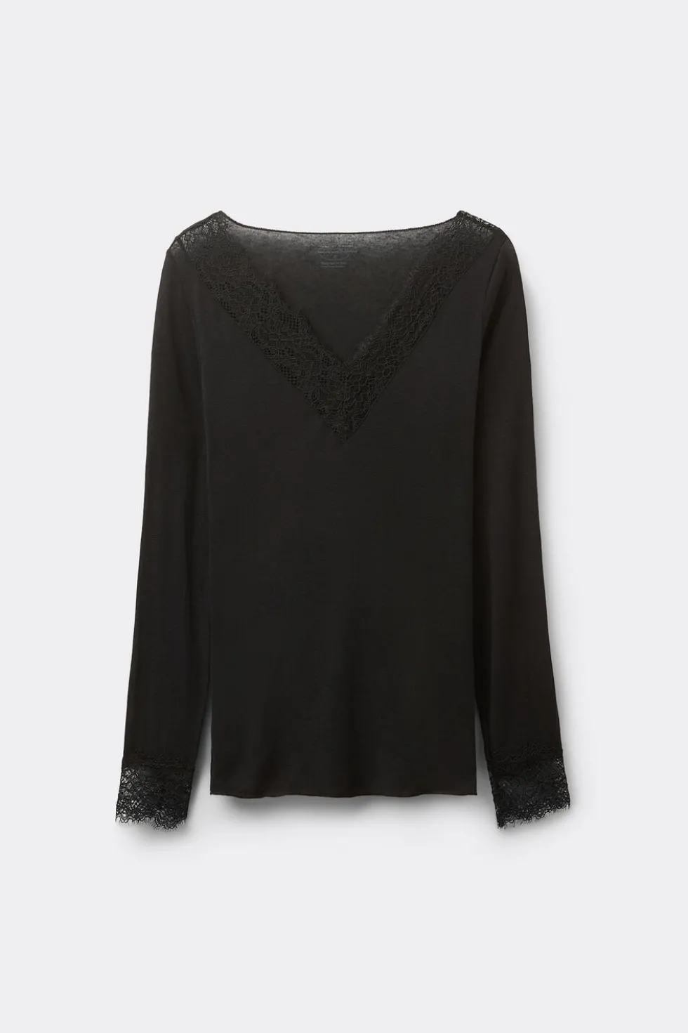 Ultralight Cashmere Lace Long Sleeve Shirt