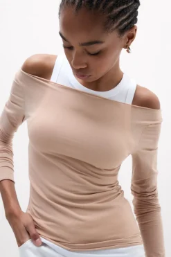 Ultralight Cotton Bateau Neck Top