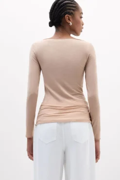 Ultralight Cotton Bateau Neck Top