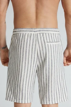 Vertical Striped Fleece Shorts