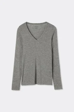 V-neck top in Modal Ultralight with Cashmere