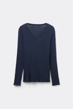 V-neck top in Modal Ultralight with Cashmere
