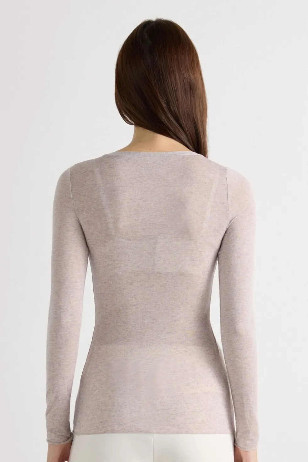 V-neck top in Modal Ultralight with Cashmere