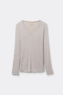 V-neck top in Modal Ultralight with Cashmere